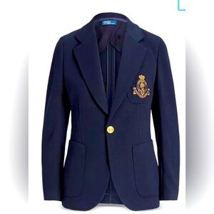 Polo Ralph Lauren Crest Embellished Blazer (size suited to US 6/8)